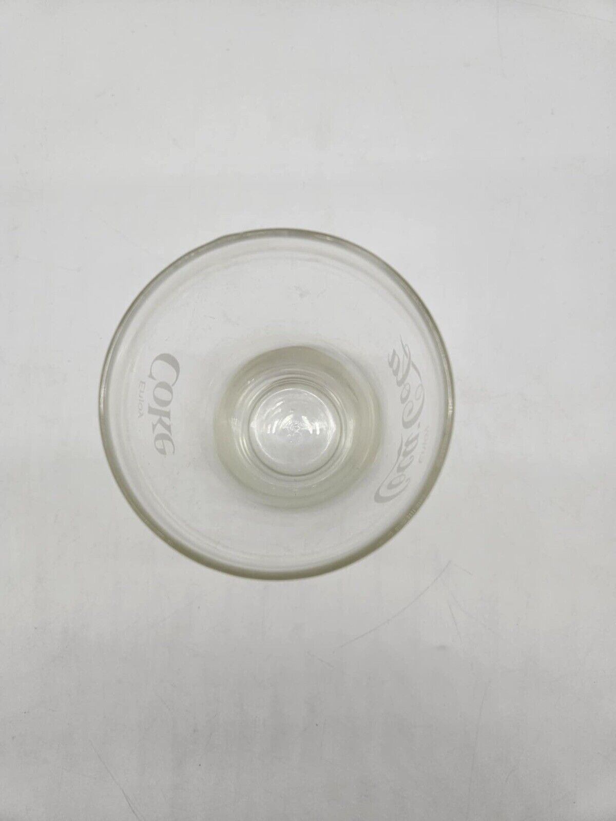 (1) Vintage LIBBEY COCA COLA Drinking Glass Clear Glass with White Logo 6 oz