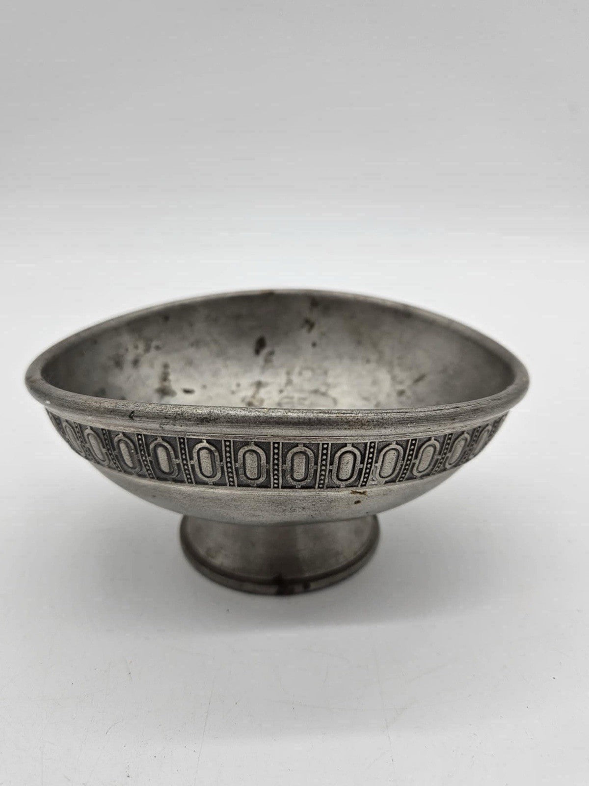 VINTAGE HAUGRUD NORWAY PEWTER FOOTED BOWL