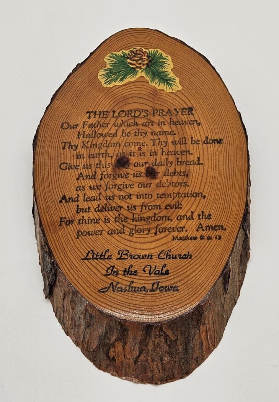 antique rochester mn decoupage pine tree wall plaques 1950 's