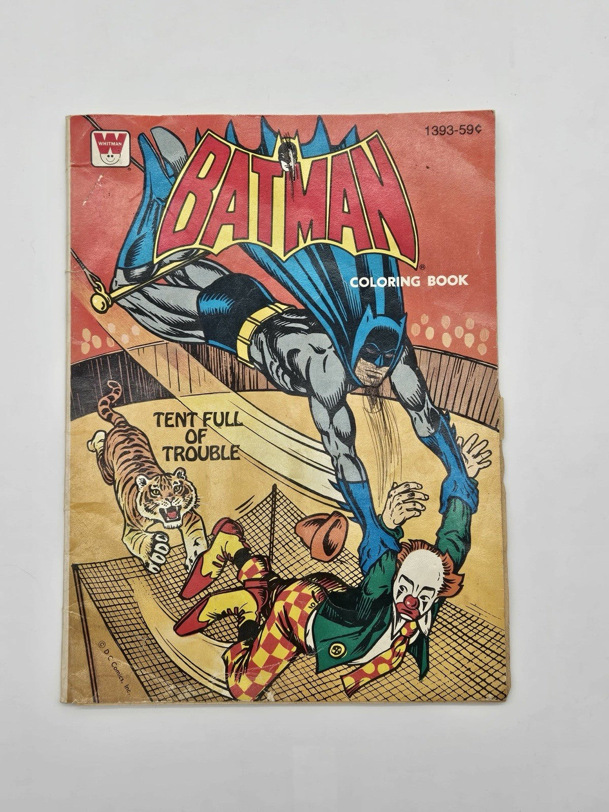 Whitman Batman Coloring Book Tent Full of Trouble #1393 1979