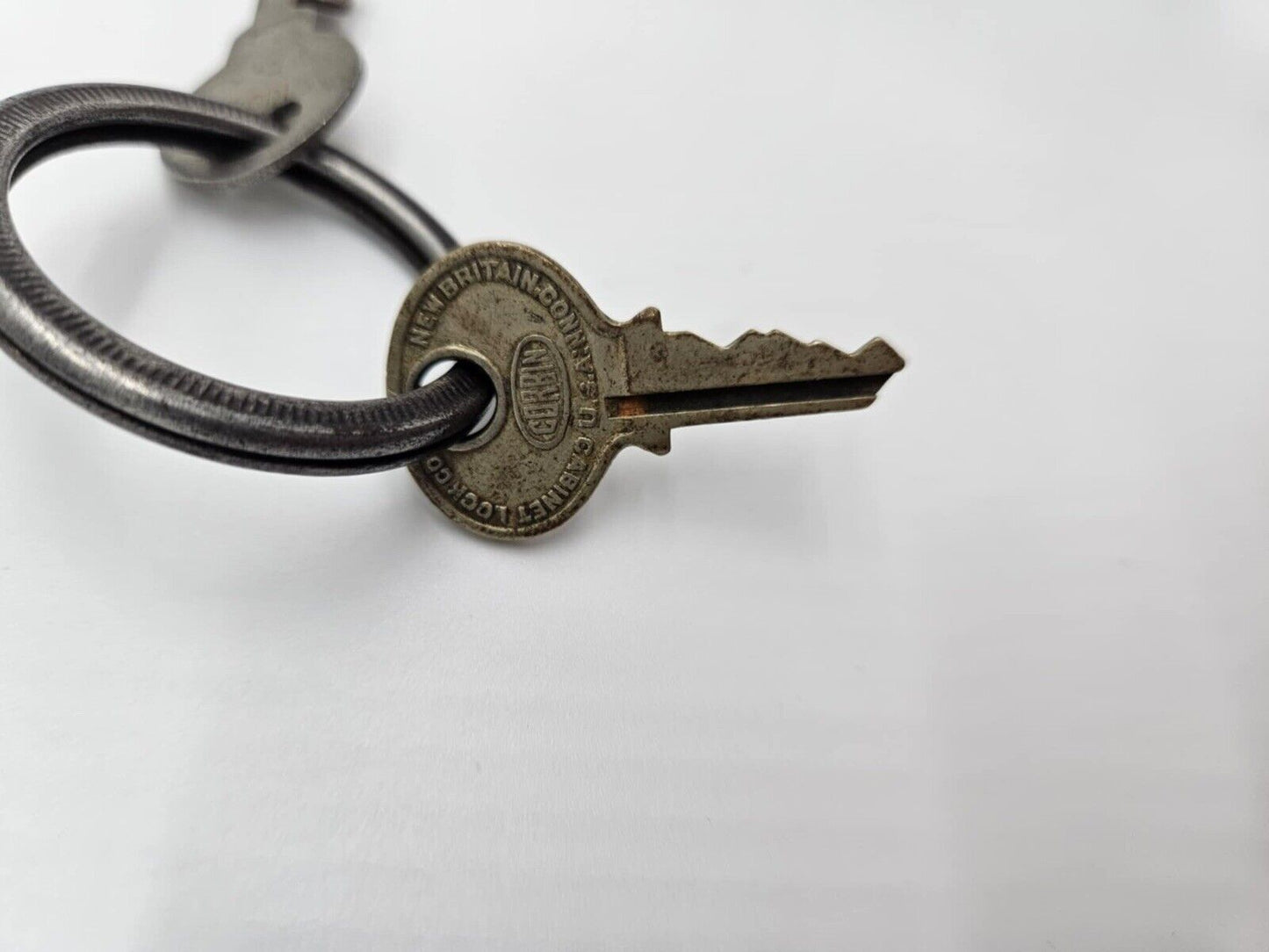 Antique Padlock Corbin Cabinet Lock Co USA Hardened Steel with Original Key