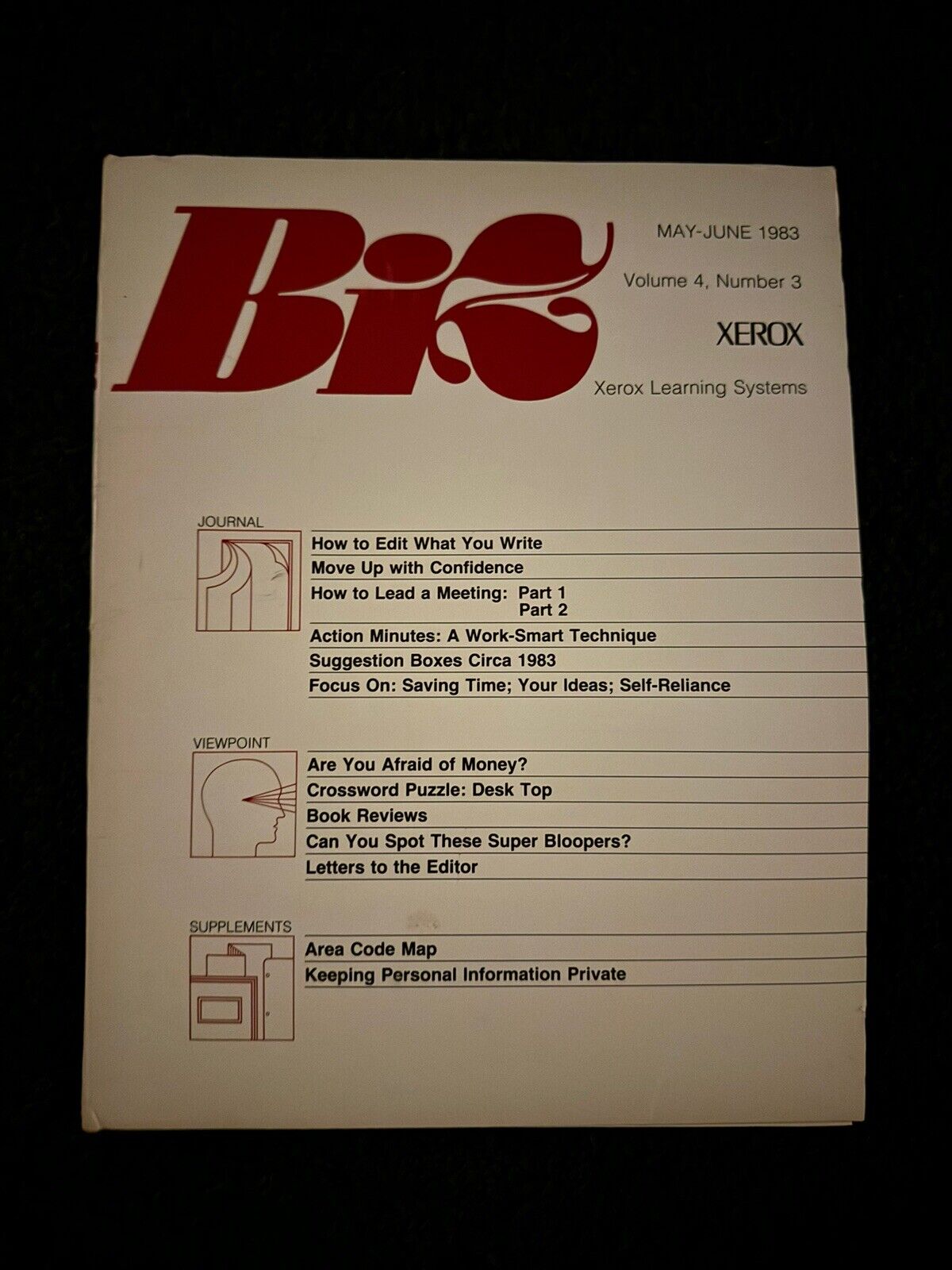 Vintage 1980s 4 Volume Lot of BiZ Xerox Learning System ￼