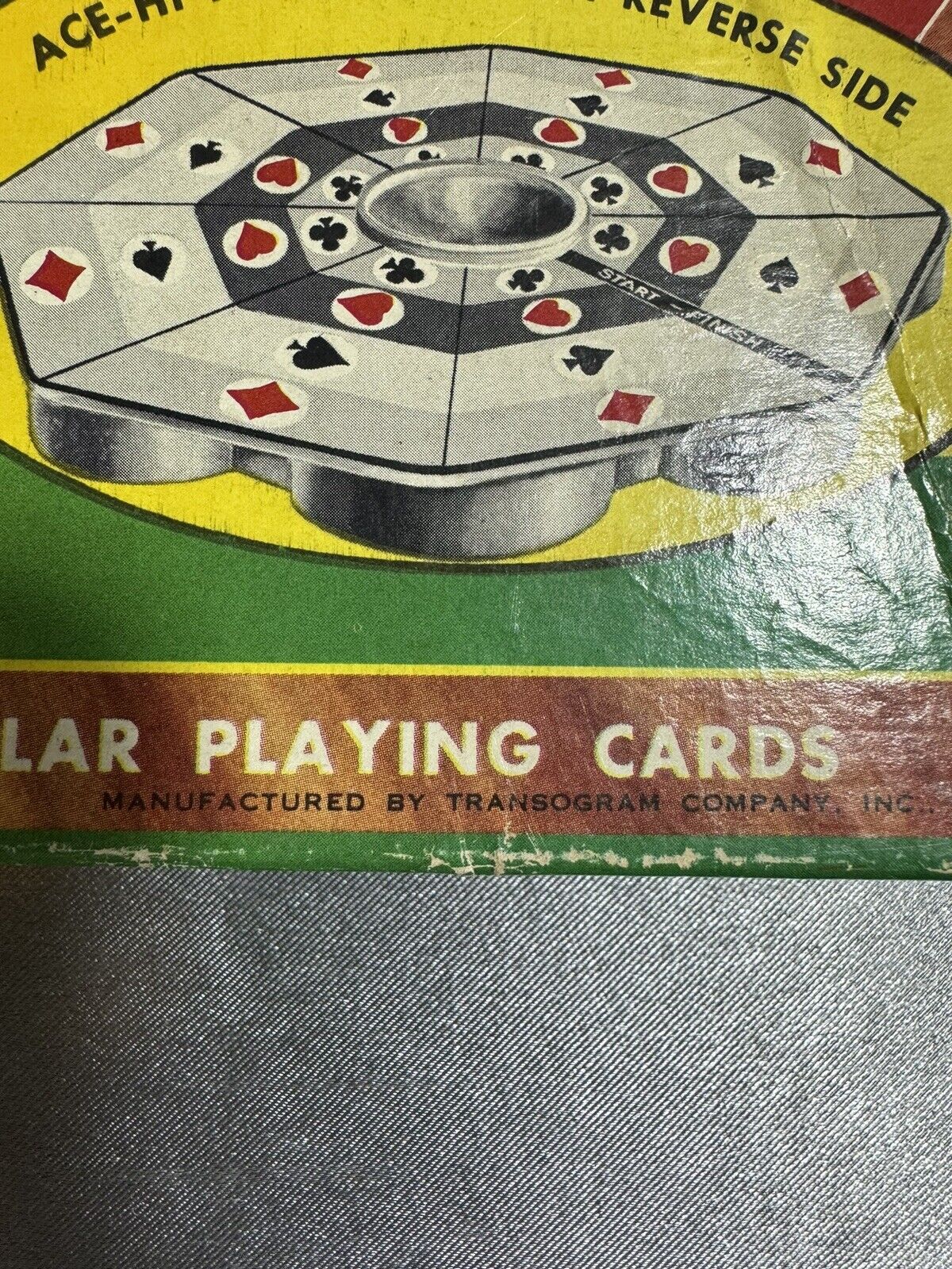 Vintage 1959 Transogram Michigan Rummy Ace Hi Horse Race Game Black Cat VGM