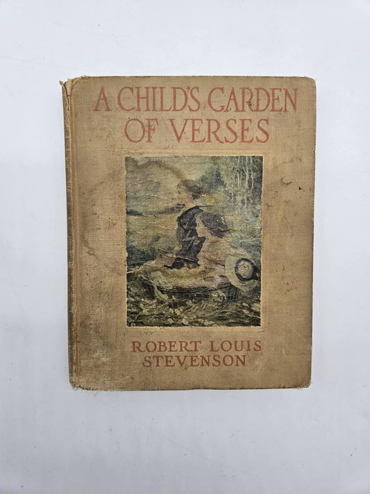 1920 A Child's Garden Of Verses poetry BOOK hc Robert Louis Stevenson illustrate