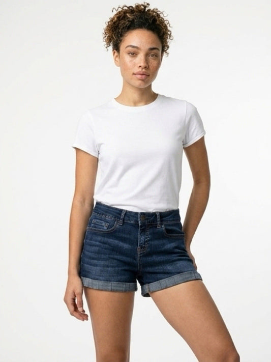 Aeropostale Women’s Cuffed Denim Shorts Size 4 Dark Wash