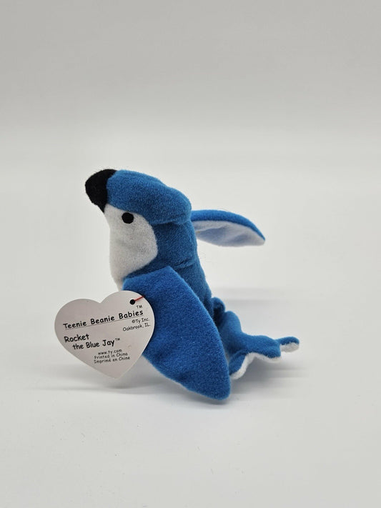 Ty Beanie Baby Original Rocket the Blue Jay Bird Plush - For Kids or Collectors!