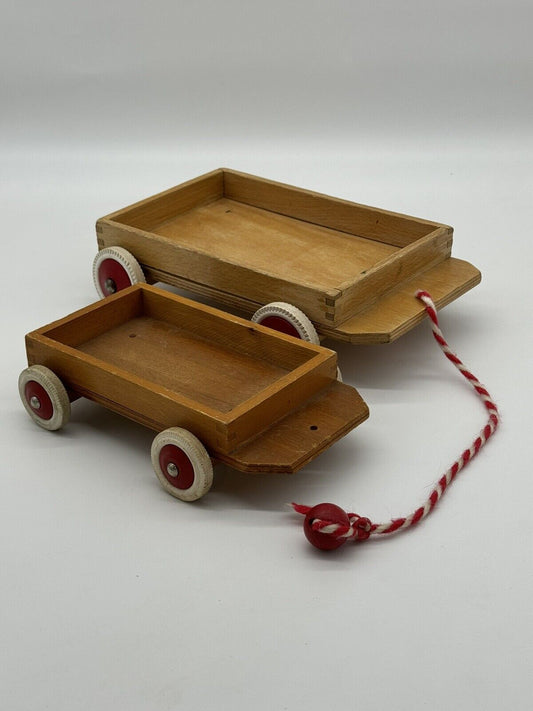 Lot of 2 Vintage 1950s Wooden Wagon Wheels Excellent Condition VTY 005