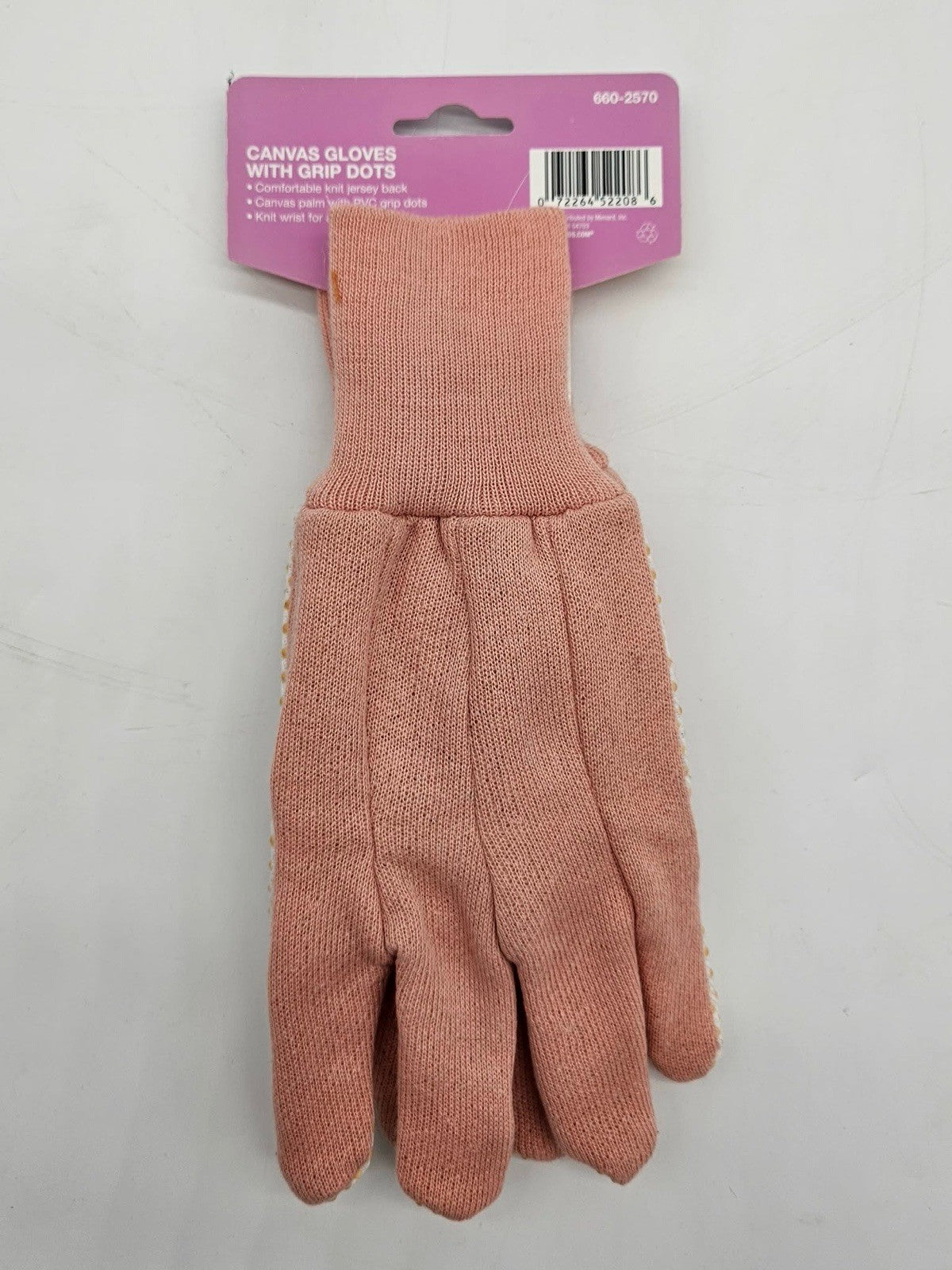 RW Rugged Wear Ladies' Large jersey/canvas garden gloves with PVC dots