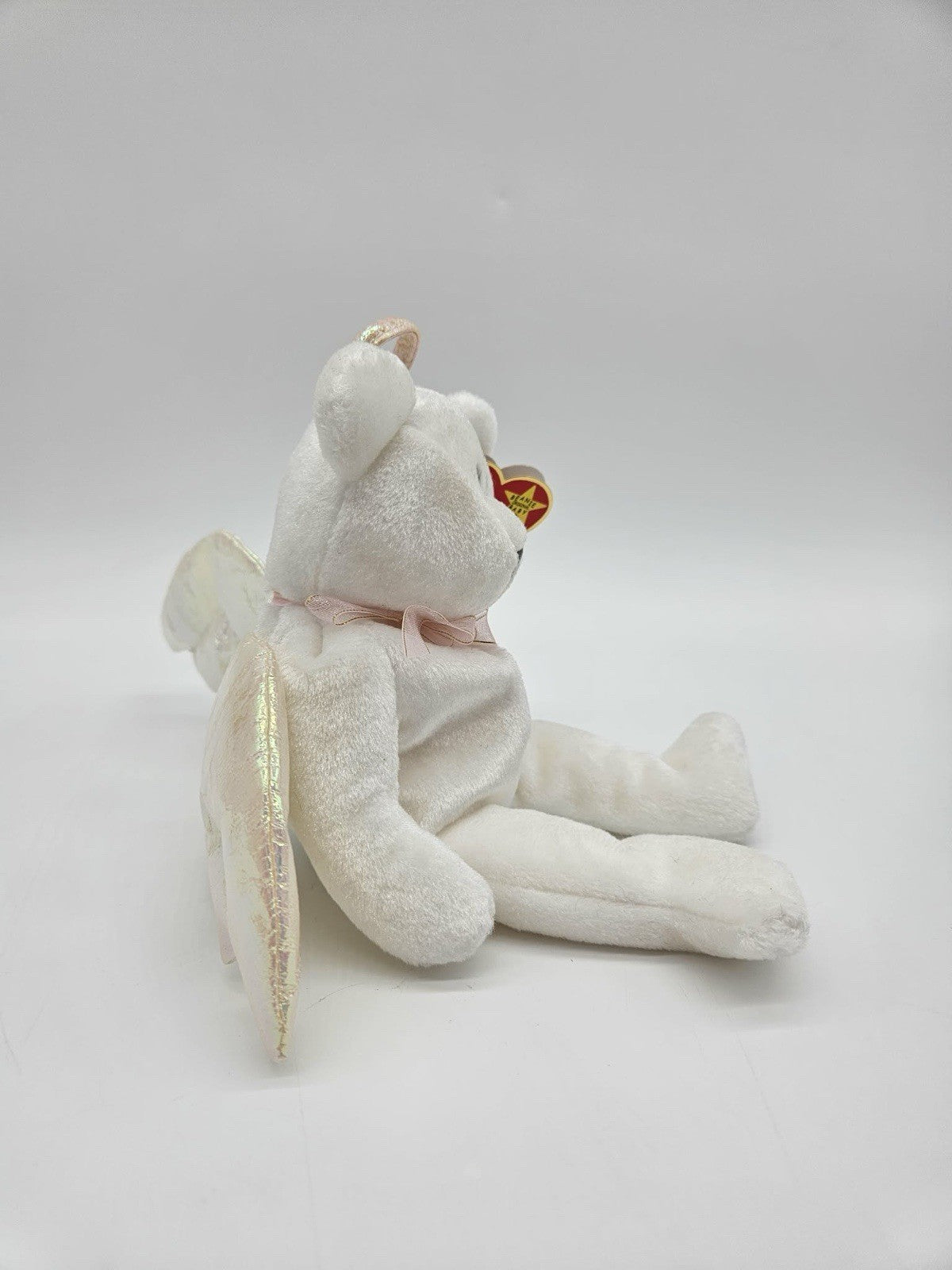 Ty Beanie Babies Halo the Angel Bear DOB Aug. 31, 1998, with Tag