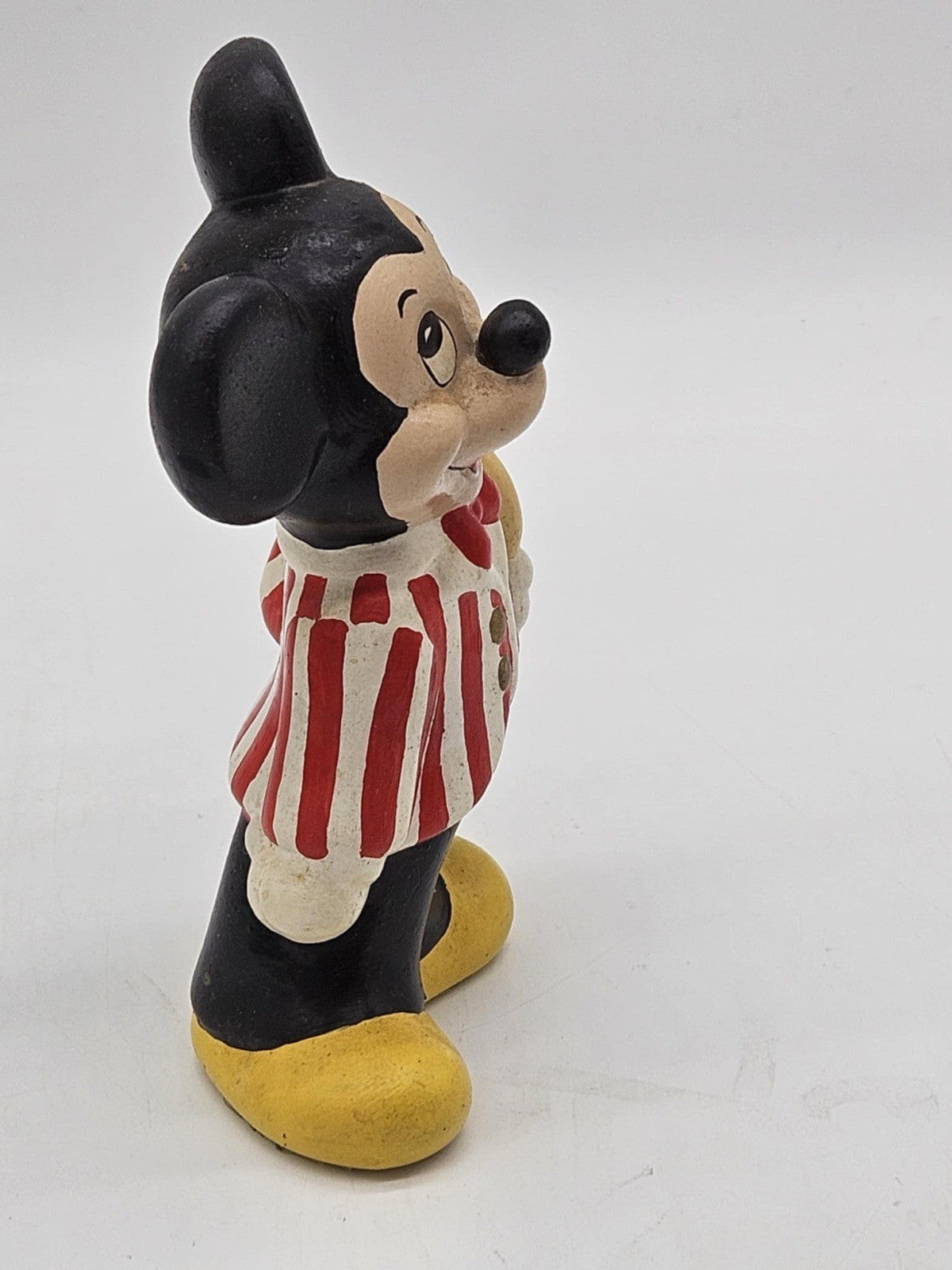 Vintage Mickey Mouse Walt Disney Productions Ceramic Painted Figurine ~9.0" Tall