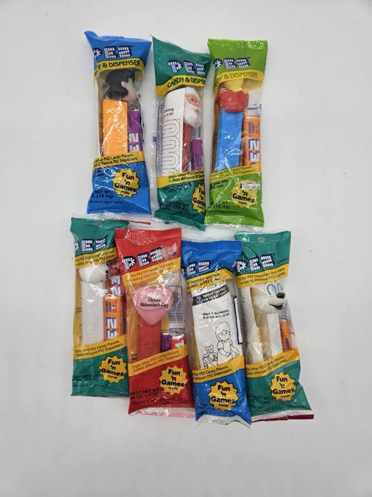 Lot of 8 Sealed Vintage Pez Dispensers ~ Unopened New Package ￼