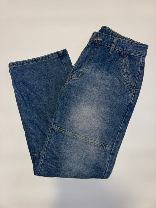 Girls/Womans Jr **Anime** Print Loose Fit Strait Leg Casual Jeans ~ Sz M