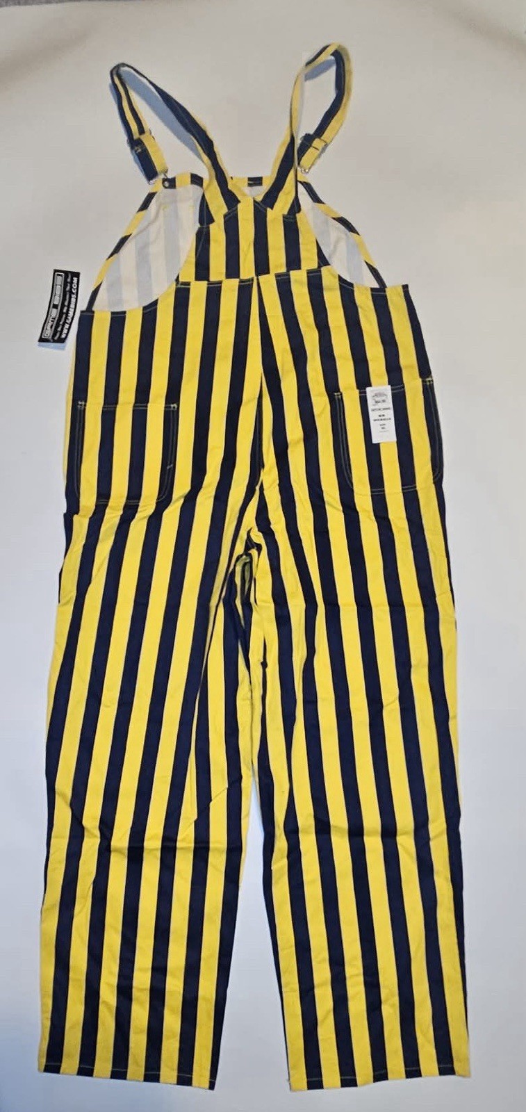 Game Bibs Overalls Mens XL Black & Yellow Stealers Game Day Bibs NWT