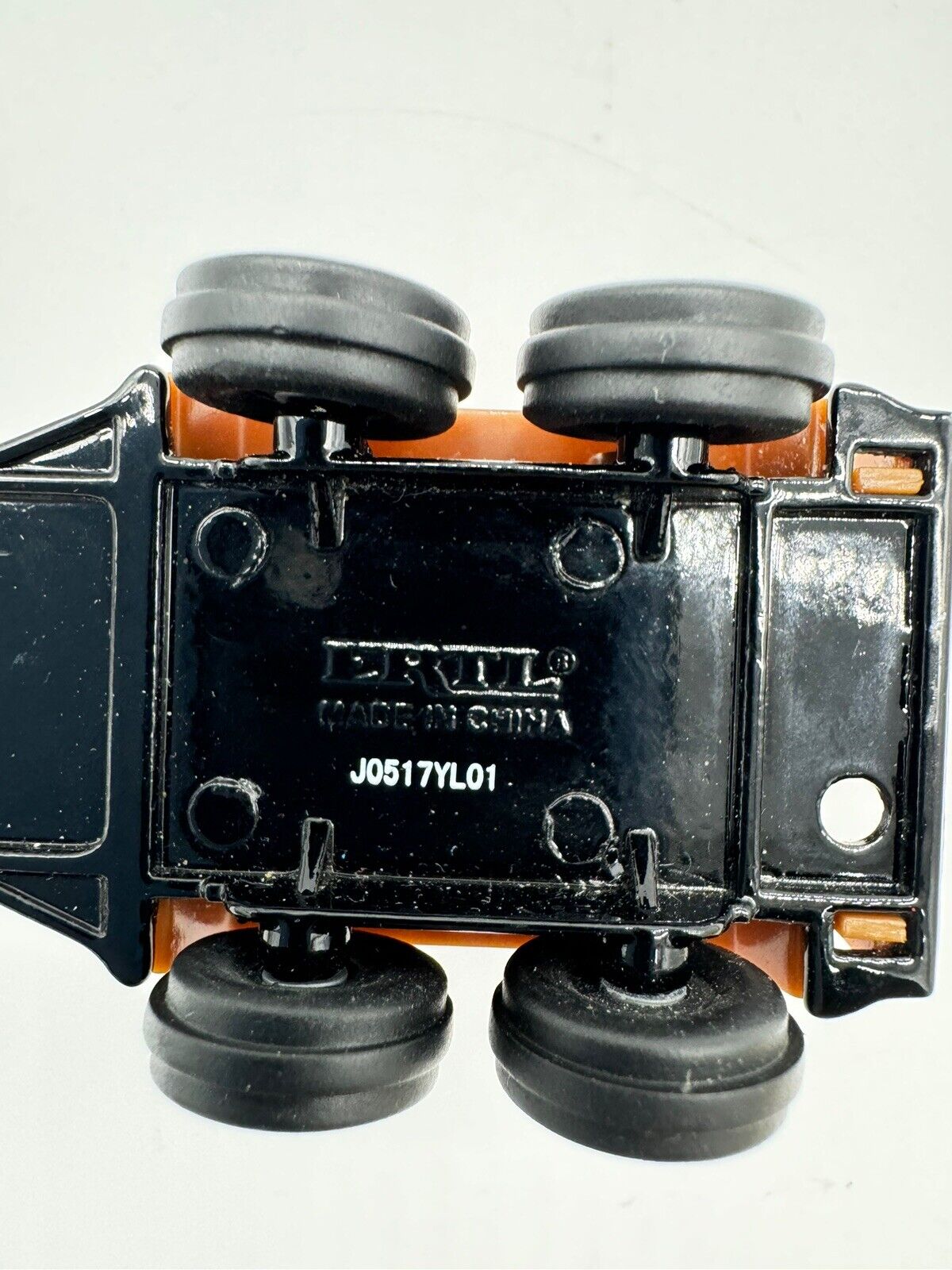 Vintage Mini Ertl Farm Horse Trailer Open Back Diecast Plastic VTG Brown