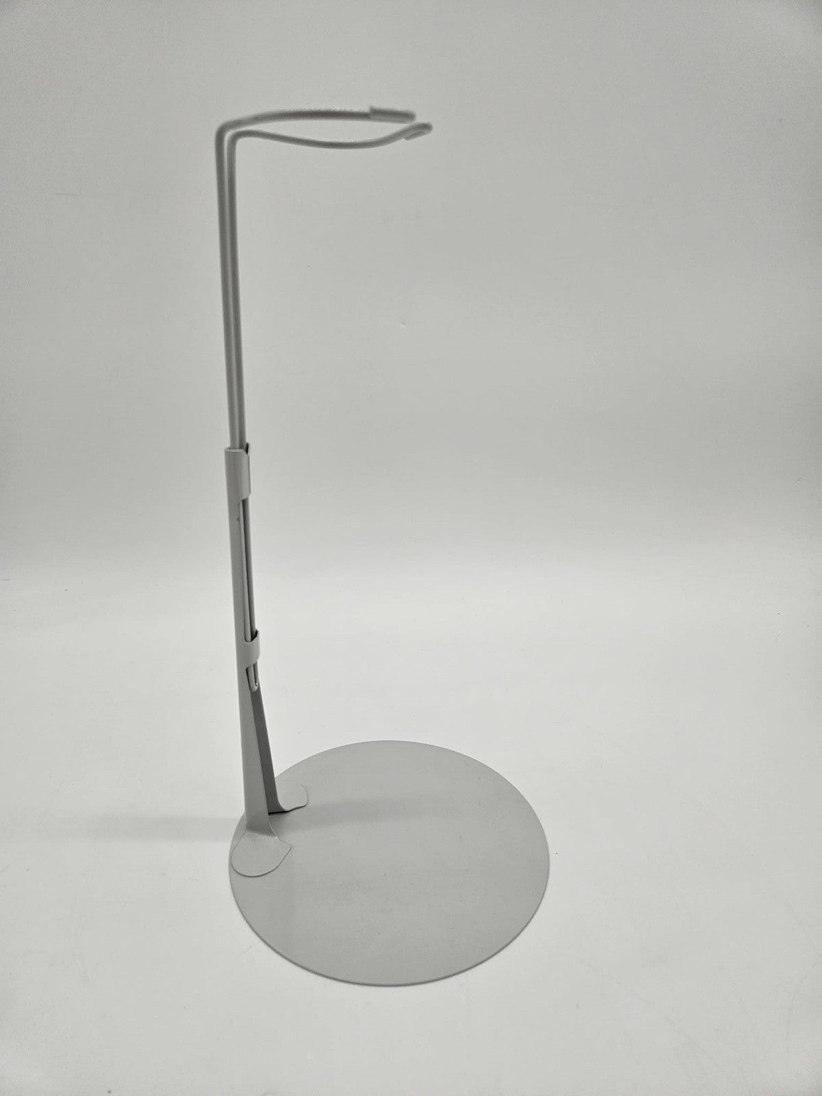 Adjustable Metal Doll Stand Display Holder Round Base 12-17 Inch Silver