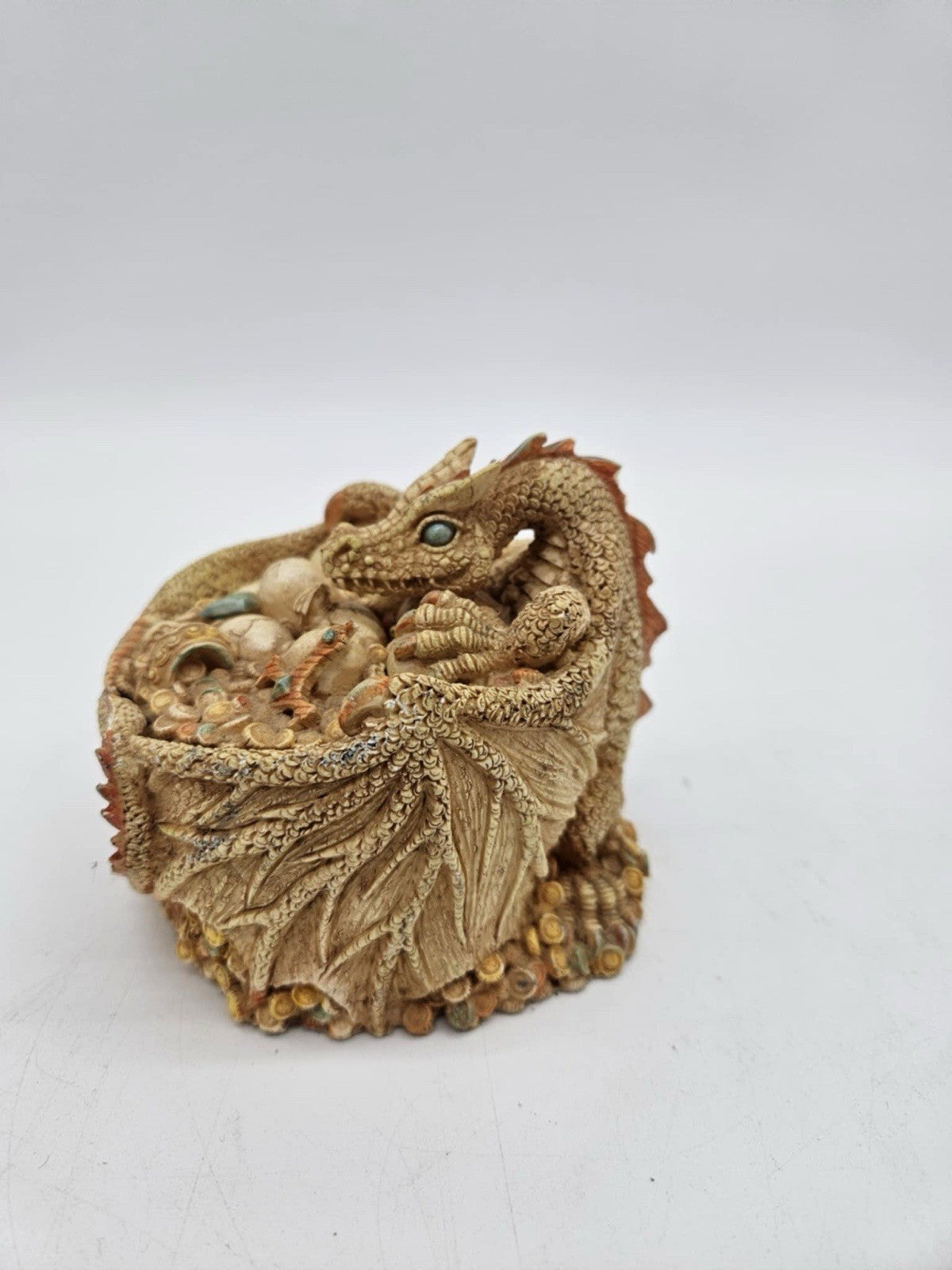 DRAGON TRINKET BOX -  3 5/8" h X 4" d - RARE FIND!