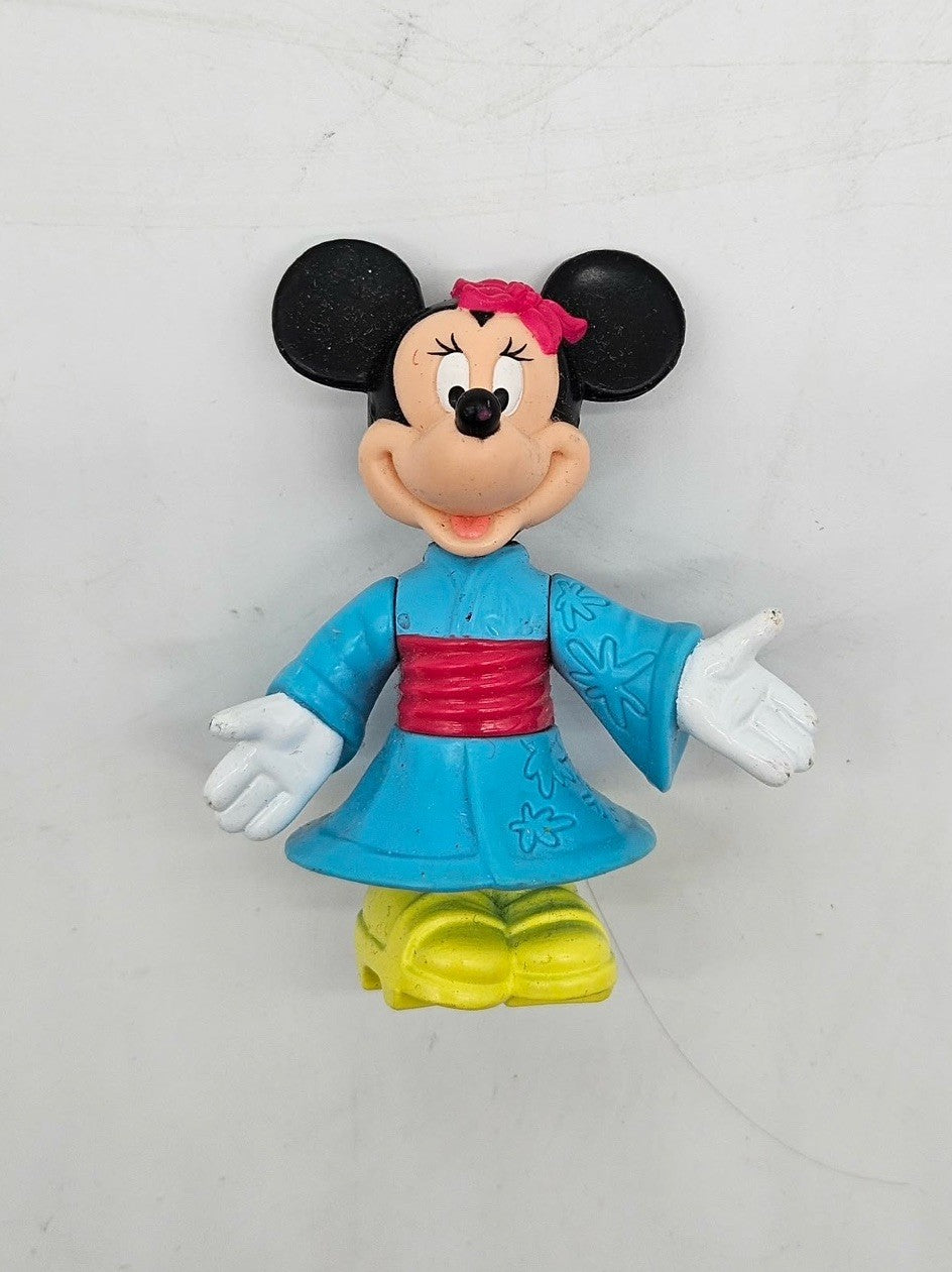 Epcot Center Minnie Mouse Blue Kimono Dress Toy Figure Disney Parks Vintage 1993