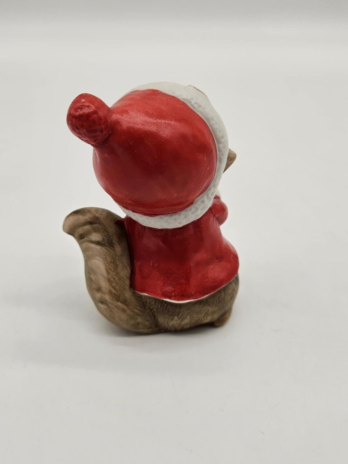 Vintage Brown Boy Chipmunks in Santa Suit Holding Green Christmas Stock