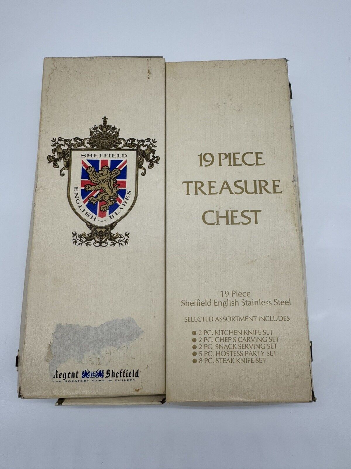 Serving and Knife Set, Vintage Regent Sheffield Cutlery Set w Box, Retro Kitchen