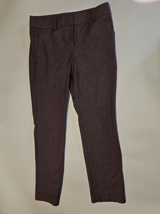 Loft Womens Pants Burgundy Size 4 Legging Mid Rise Ankle Stretch Rayon Blend