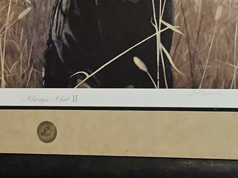 STEPHEN HAMRICK ALWAYS ALERT II (2) PRINT FRAMED/SIGNED/NUM ~ RARE