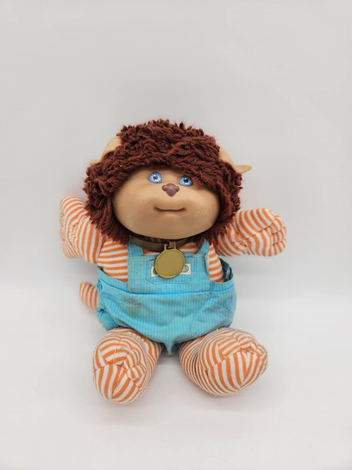 Cabbage Patch Kids CPK Koosas Dog Doll 15” Orange Stripe Stripe Vtg 80s 1983