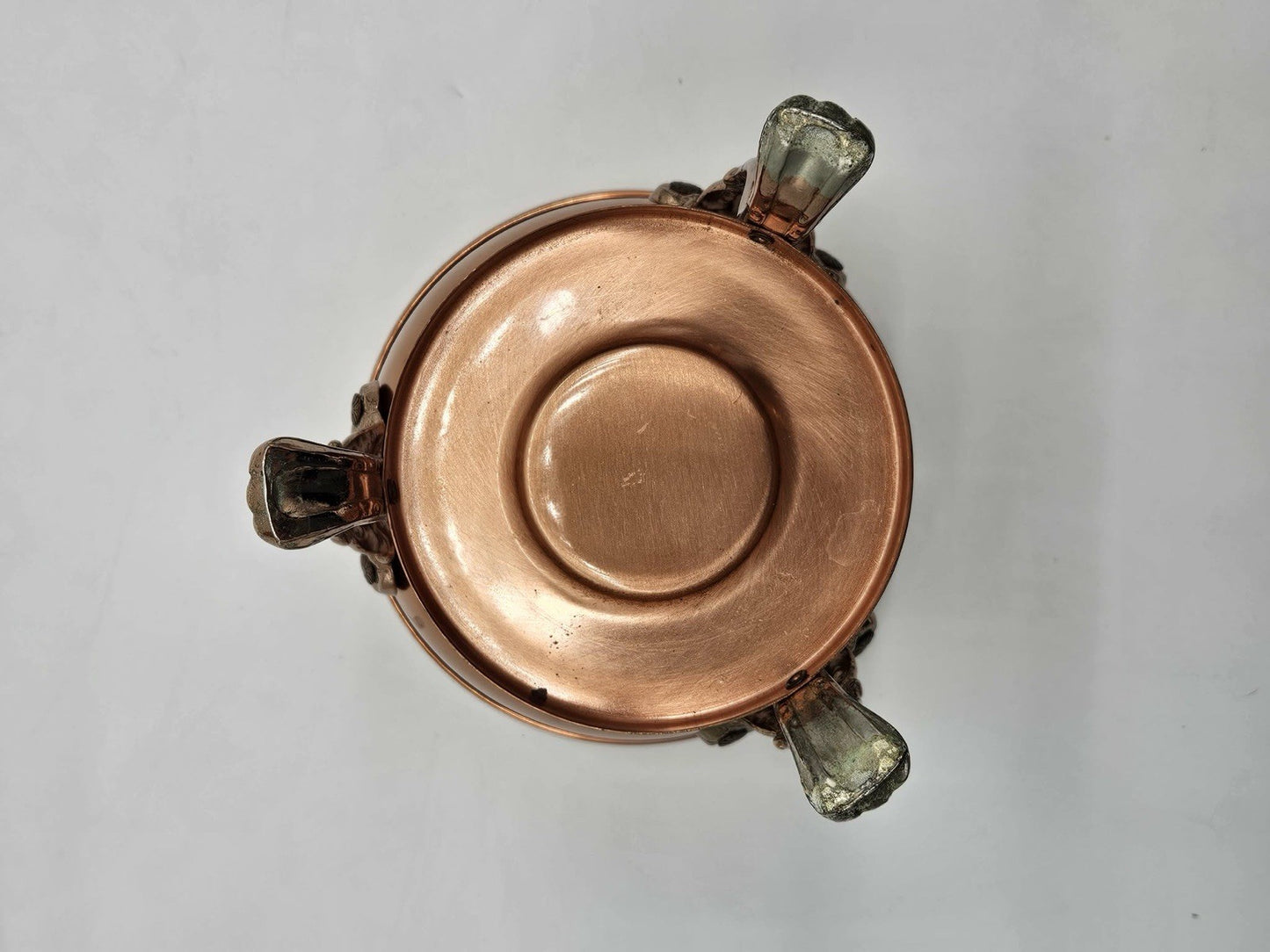 Vintage Copper Glass Coffee Carafe Warmer Set