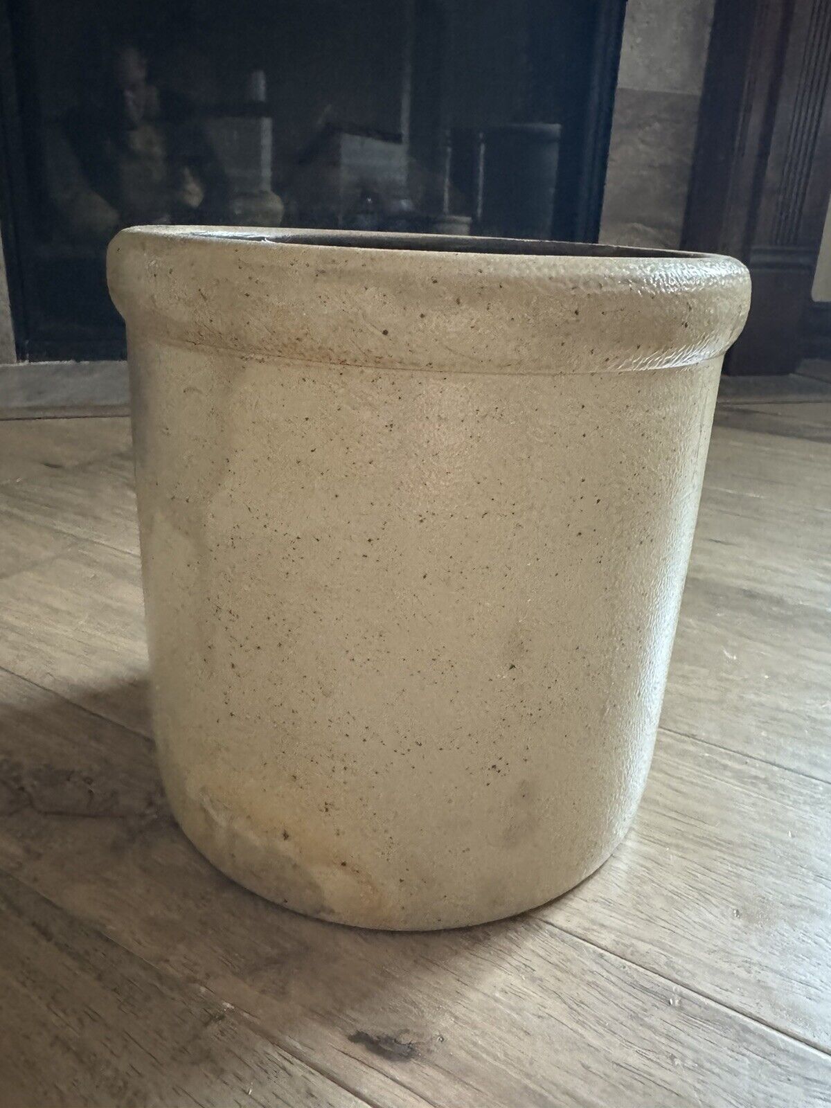 Vintage Late 1800s Handmade Salt Glazed Ceramic Stoneware Mini Crock - Unmarked