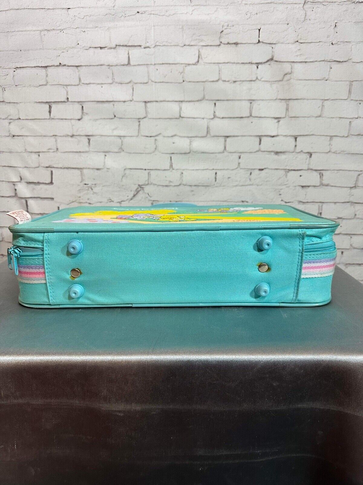 Vintage Care Bears 1986 Suitcase Luggage Blue Setting Sail For Grandma’s 16 X 10