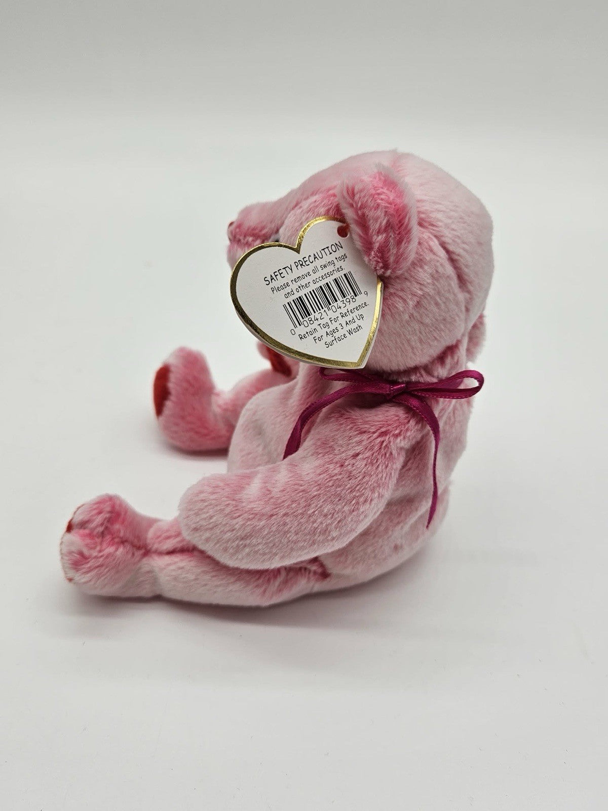 Romance TY Beanie Baby Valentines Day Pink Pot Belly Bear DOB February 2 2001