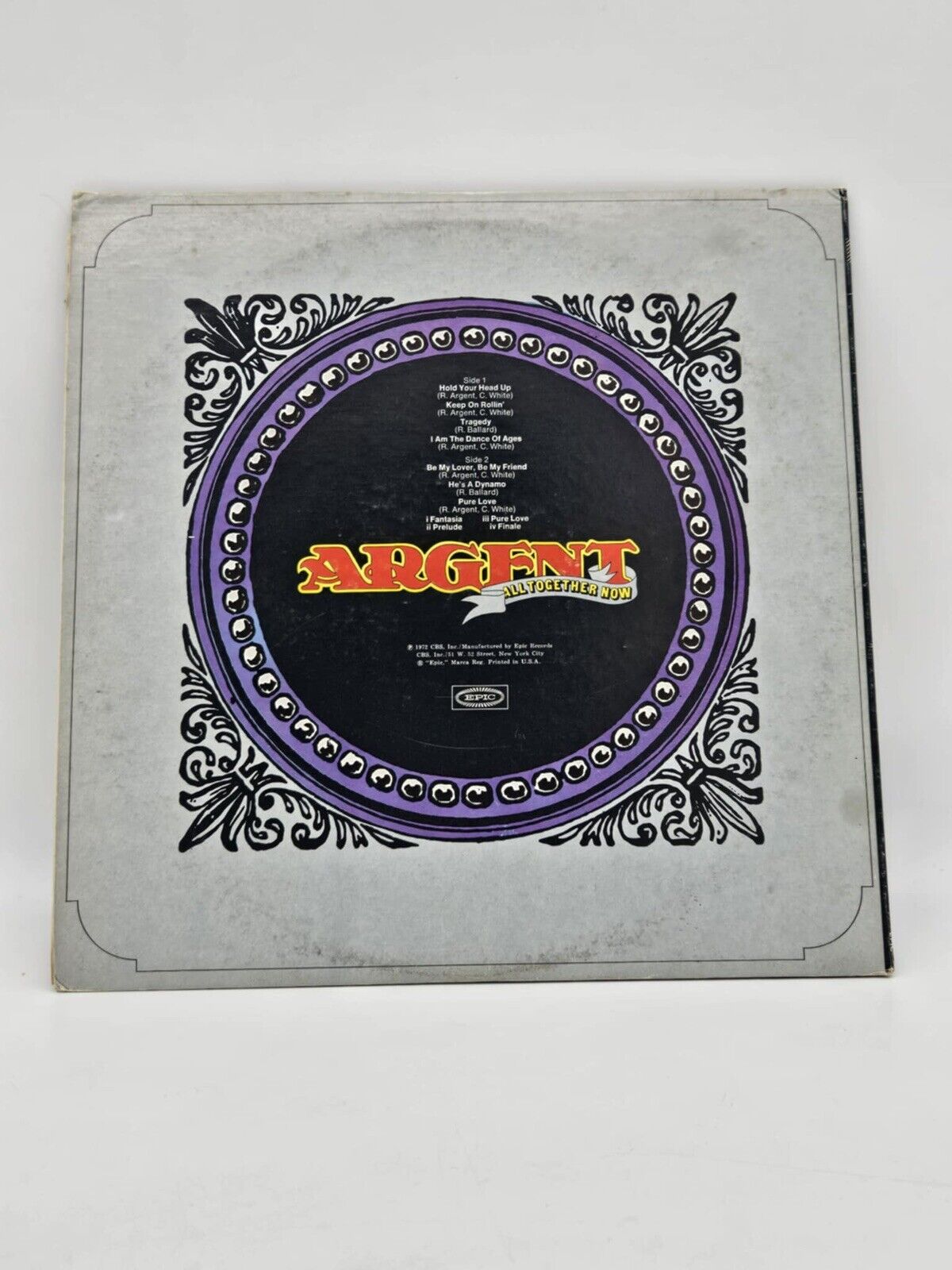 Argent – All Together Now - 1972 Epic #KE 31556 Classic Rock Vinyl LP
