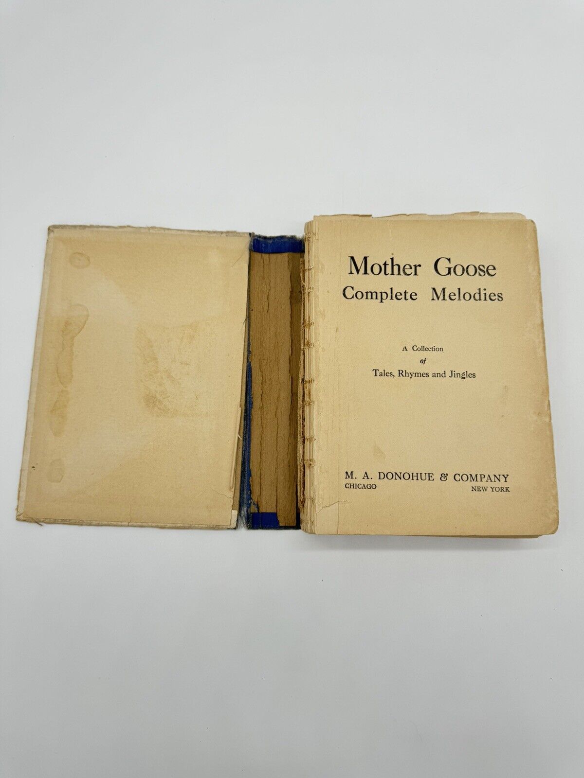 ANTIQUE VTG MOTHER GOOSE COMPLETE STORY RYHMES THICK BOOK OLD FASHION GRAPHICS