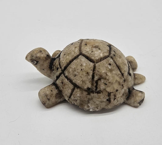Vintage Hand Carved Soapstone Turtle Figurine Sculpture