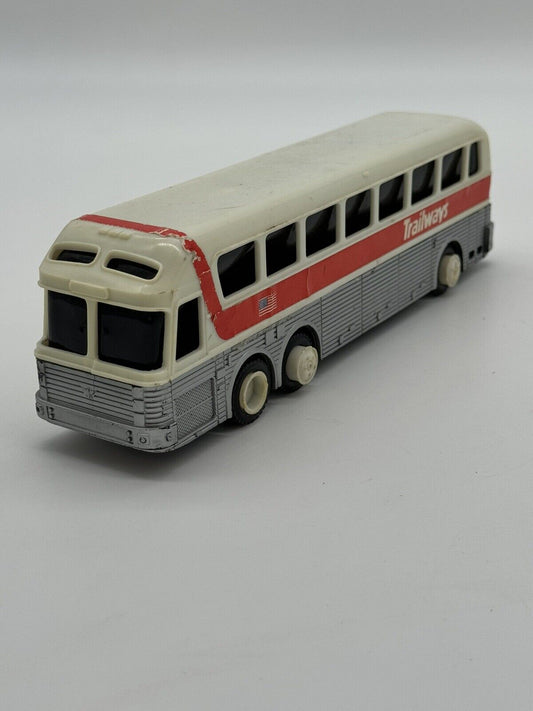 Vintage Plastic 1980's Trailways Busses 10 Inches Long Trailways Inc VTY 005
