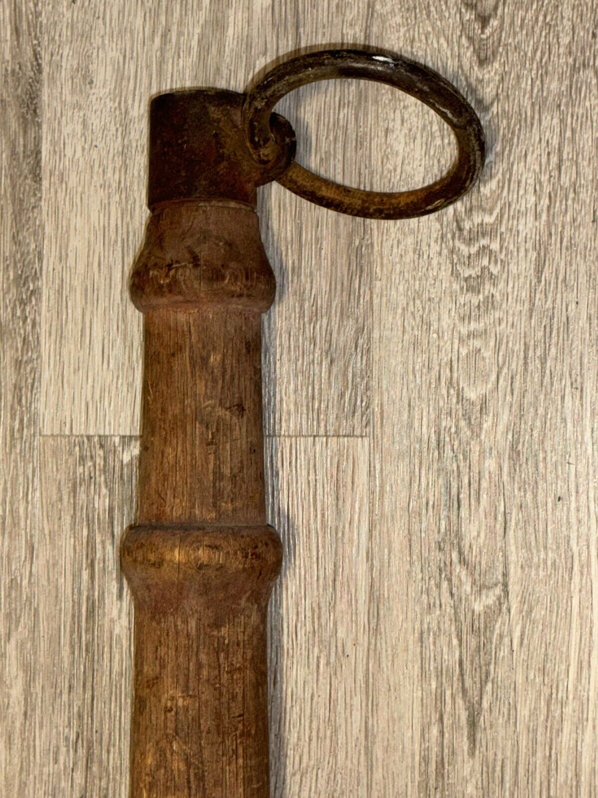 VINTAGE ANTIQUE PRIMITIVE HORSE OX HARNESS HITCH SINGLE TREE YOKE WOOD IRON 40"