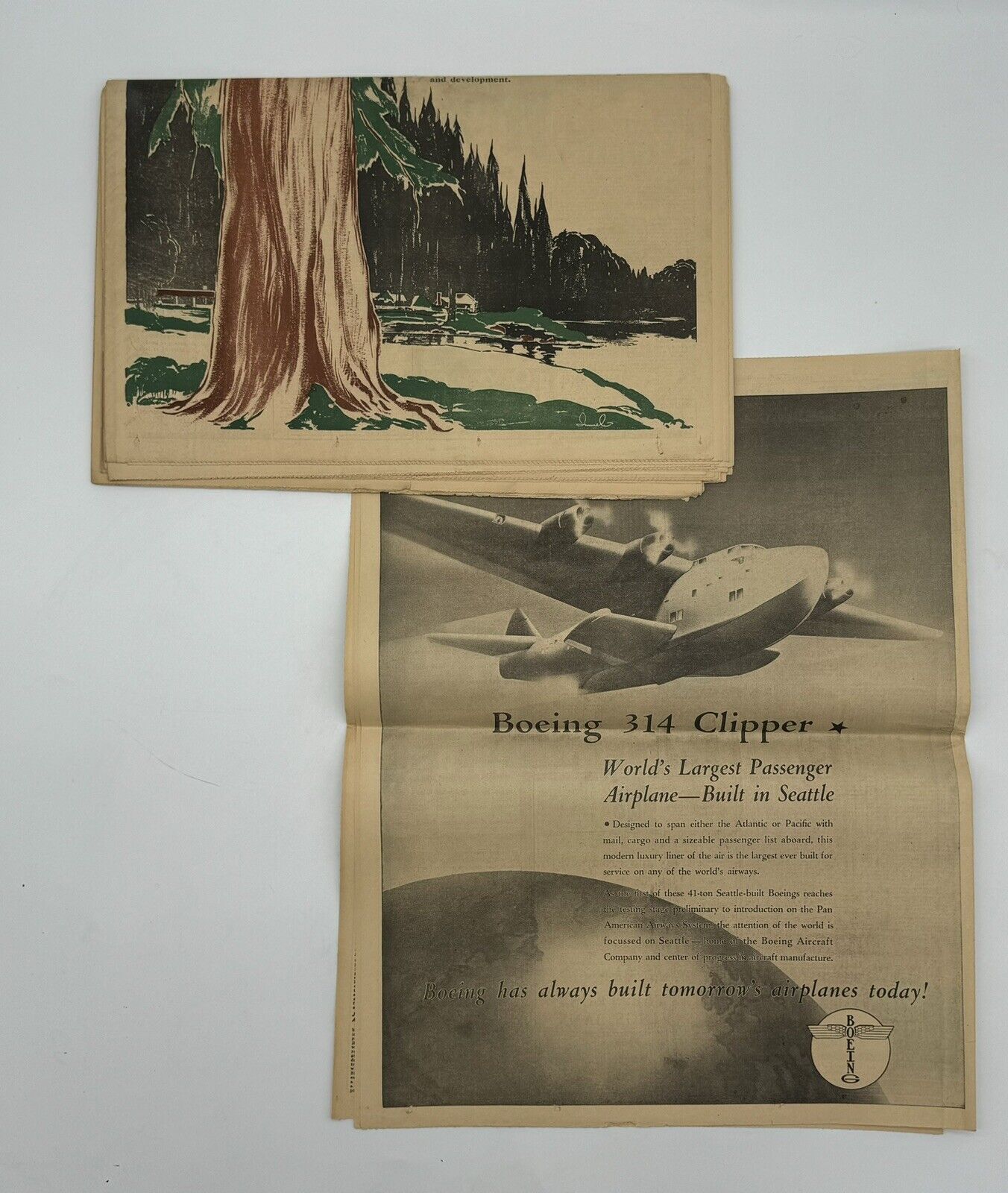 Lot of 12 Old WWII Related 1930s Newspapers WW2 Antique