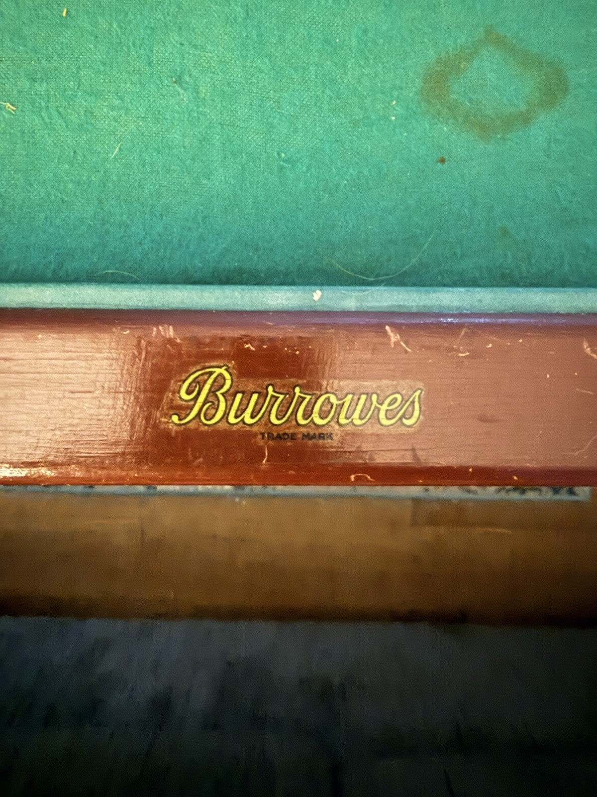 Vintage Burrowes 401 Miniature Pool table w/ 2 sticks, xtra balls & rack, RARE!!