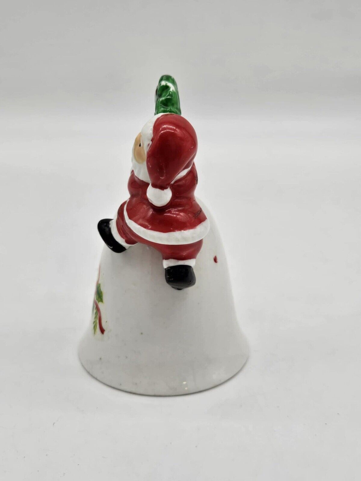 Vintage Ceramic Porcelain Bell Santa Clause Figurine Christmas Ornament