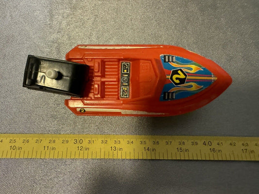 Plastic Wind Up Vintage Boat Toy WORKING 005