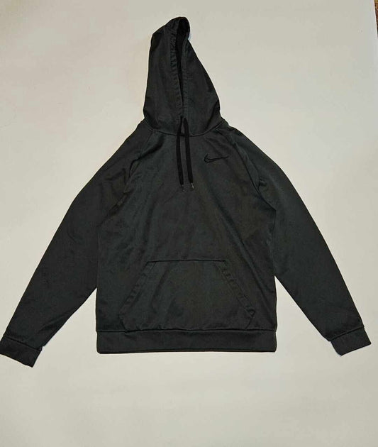 Nike Hoodie Adult M Black Raglan Sleeve High Neck Fleece Hooded Sweatshirt