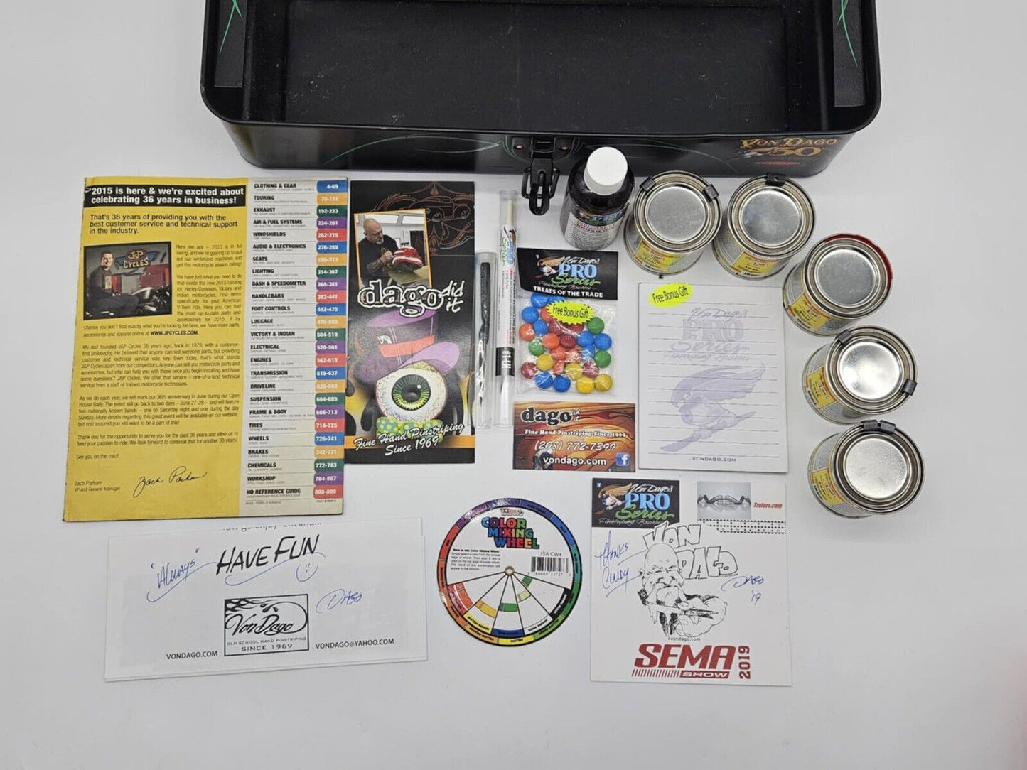 HUGE Pinstriping Kit Lot W/ Tool Box