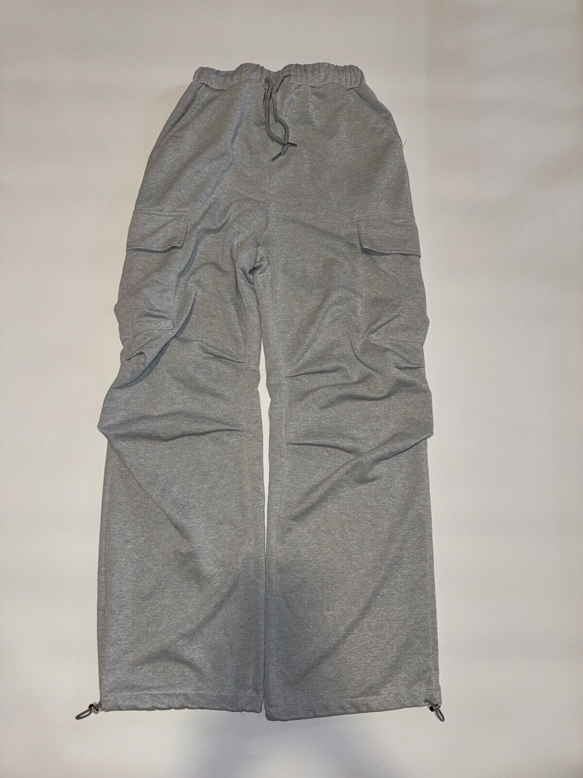 SHEIN EZwear Solid Grey Color Multi-Pocket Cargo Pants Sz M