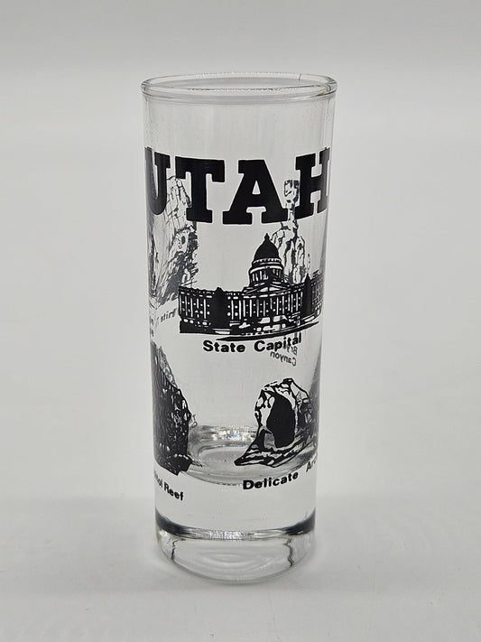 State of Utah Souvenir Shot Glass - Collectible Barware