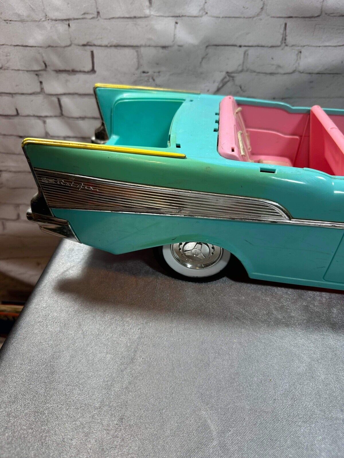Barbie 57 Chevy Bel Air Convertible Car Turquoise Pink Vintage 1988 *FOR PARTS*