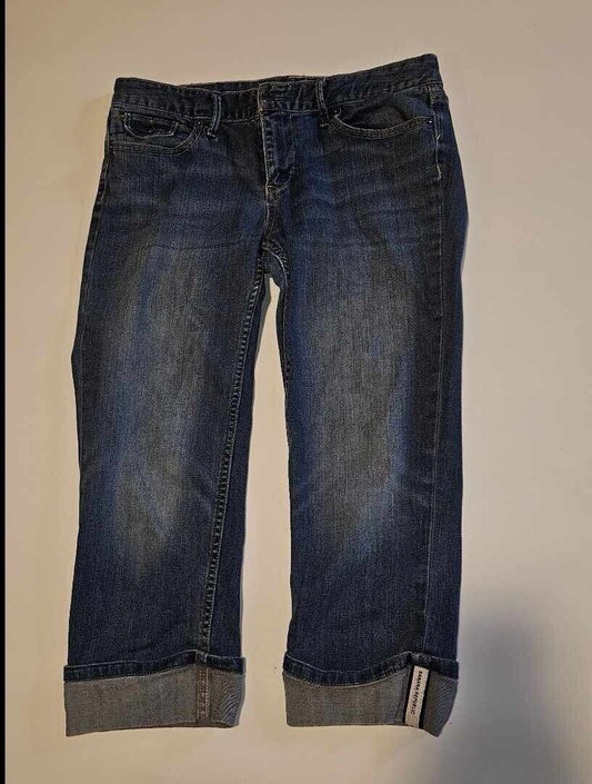 Banana Republic Women’s Stretch Denim Cuffed Capri Waist 30 Sz 10