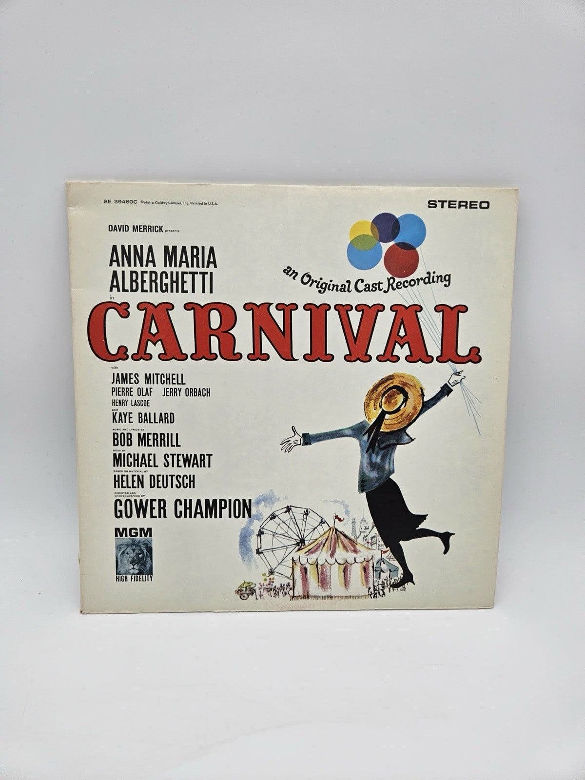 "Carnival!" 1961 Soundtrack LP, VG, Original MGM #SE3946OC, Original Cast