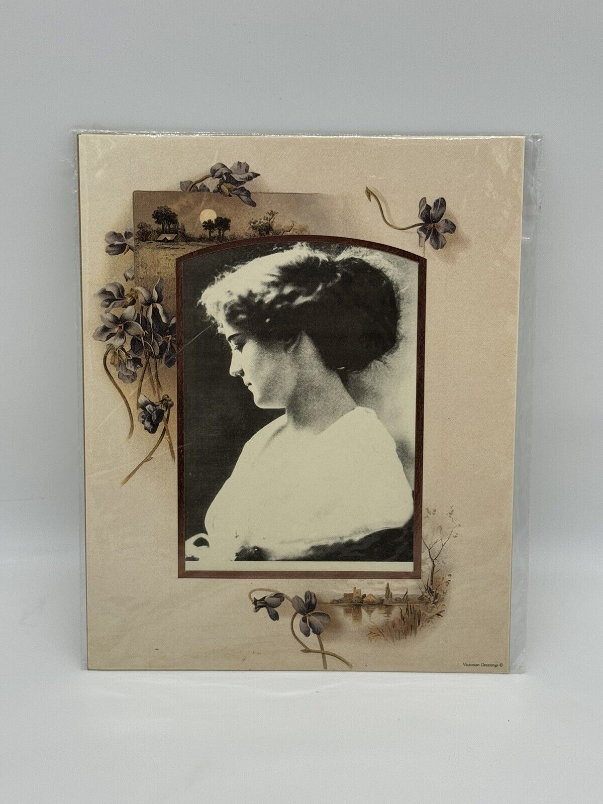 Parchment Frame Victorian Greetings Vintage Portrait Frame Scrapbook