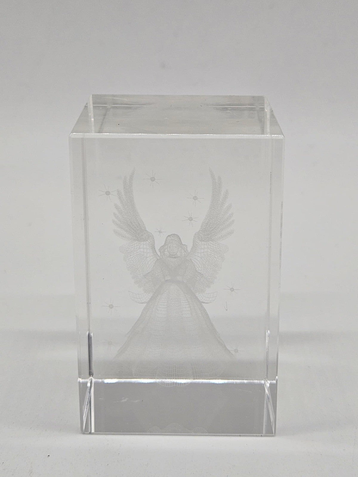 Paperweight Lead Crystal Angel, Desk Ornament