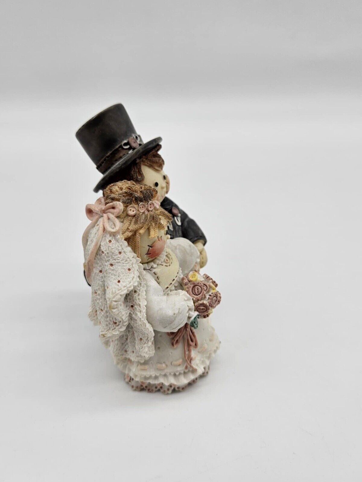 Vintage Cute as a Button Sew Special Wedding Cake Topper