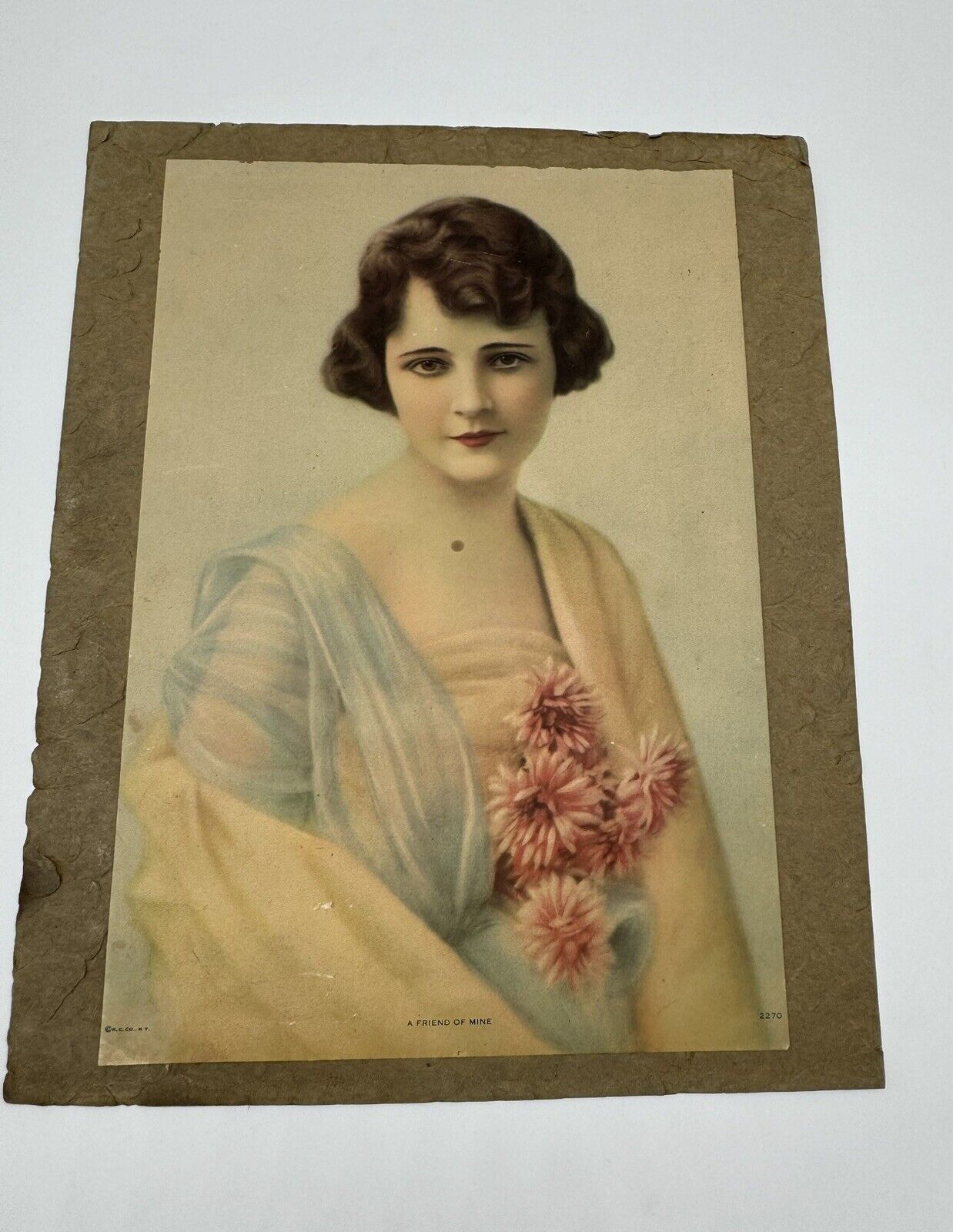 Early 1900s Pastle Painting Portrait of Beautiful Woman ~ ©R. c.co..N.y.